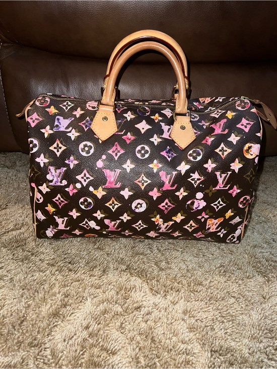 Louis Vuitton Handbags - Louis Vuitton Brown Watercolor Aquarelle Speedy 35 Canvas